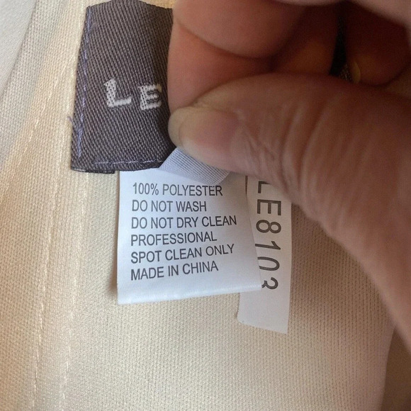 LENOVIA USA PROM DRESS Evening Gown Party Ivory Gold Lace Gemstone Midi Lady S - Picture 6 of 10